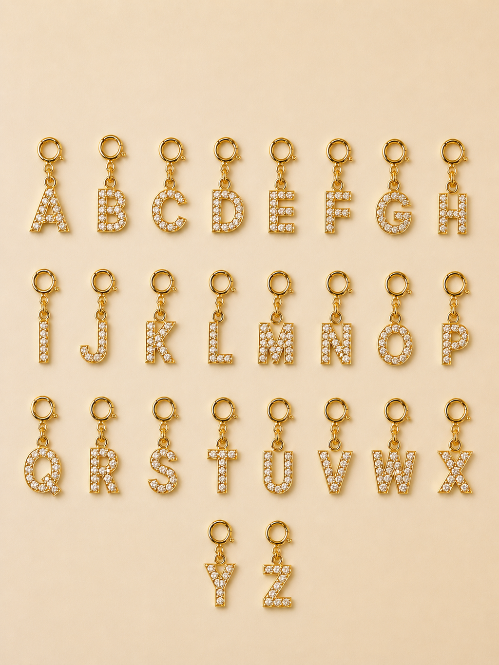 14K Gold plated - Lune Letter Charm