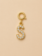 14K Gold plated - Lune Letter Charm
