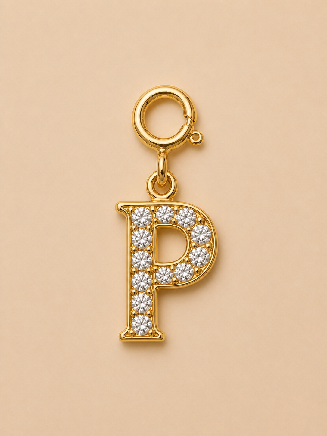14K Gold plated - Lune Letter Charm