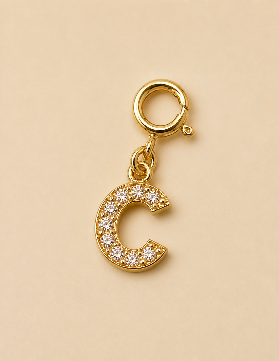 14K Gold plated - Lune Letter Charm