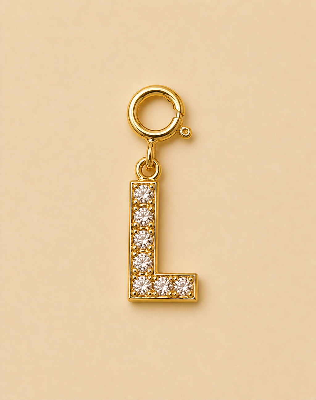 14K Gold plated - Lune Letter Charm