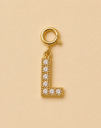 14K Gold plated - Lune Letter Charm