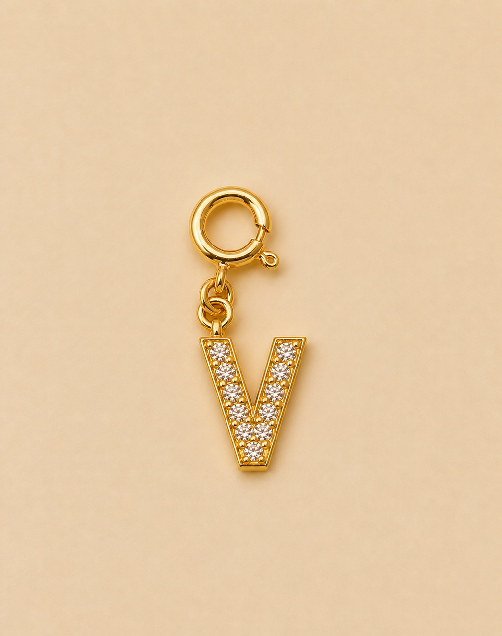 14K Gold plated - Lune Letter Charm